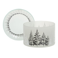 Yankee Candle® Winter Trees Großer Kerzenschirm & Teller im Set