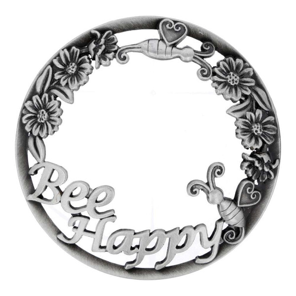 Bee Happy Brushed Silver