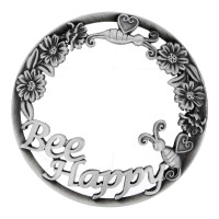 Bee Happy Brushed Silver