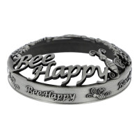Bee Happy Brushed Silver
