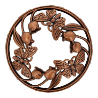 Exclusive Line by Duft & Raum: Candle Topper Butterfly & Flowers Brushed Copper