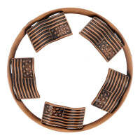 Patriotic Flags Brushed Copper