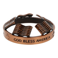 Patriotic Flags Brushed Copper