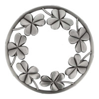 Exclusive Line by Duft & Raum: Candle Topper Shamrock Brushed Silver