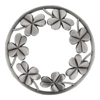 Exclusive Line by Duft & Raum: Candle Topper Shamrock Brushed Silver