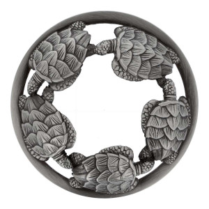 Exclusive Line by Duft & Raum: Candle Topper Turtles Brushed Silver
