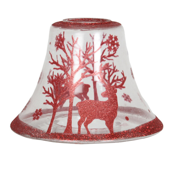 Red Reindeer Großer Kerzenschirm
