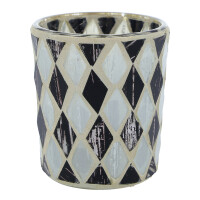 Votivkerzenhalter Black & White Diamond