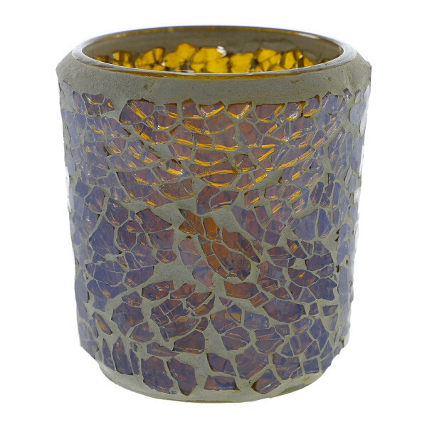 Votivkerzenhalter Mosaikglas Caramel Crackle