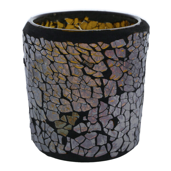 Votivkerzenhalter Mosaikglas Chocolate Crackle
