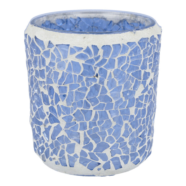 Votivkerzenhalter Ice Blue Crackle