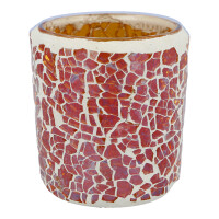 Votivkerzenhalter Orange Crackle