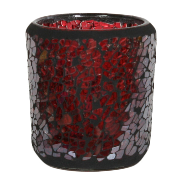 Votivkerzenhalter Red Crackle