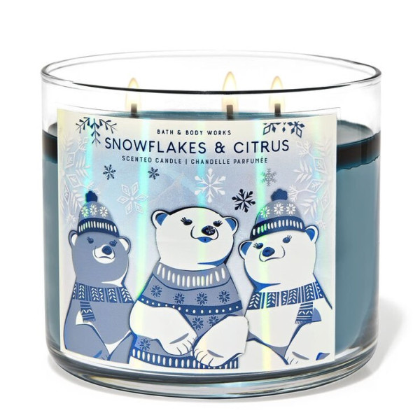 Kerzenhalter Bath /& Body Works Sprakly Snowflake Candle Holder