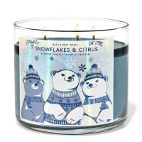 Bath & Body Works® Snowflakes & Citrus 3-Docht-Kerze 411g
