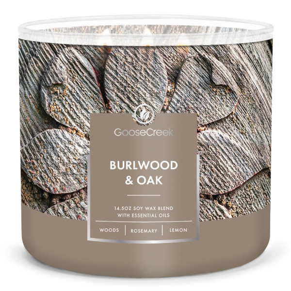 Goose Creek Candle® Burlwood & Oak 3-Docht-Kerze 411g
