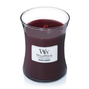 WoodWick® Black Cherry Kerzenglas Mittel 275g mit...