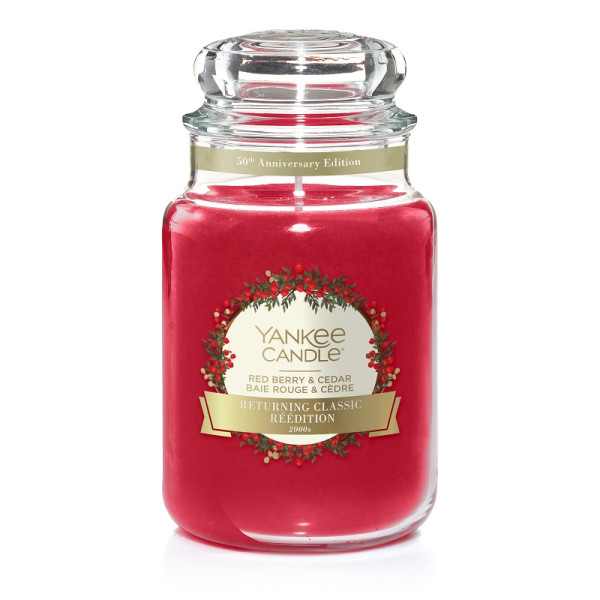 Yankee Candle® Red Berry & Cedar Großes Glas 623g 50th Anniversary Limited Edition