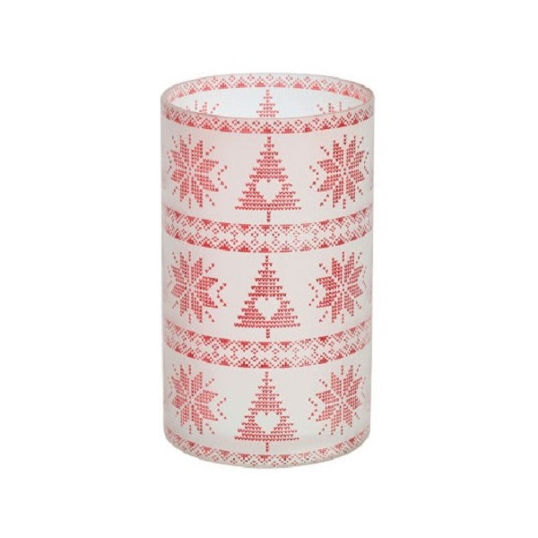 Yankee Candle® Red Nordic Frosted Glass Kerzenhalter