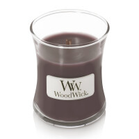 WoodWick® Suede & Sandalwood Kerzenglas Klein 85g mit Knisterdocht