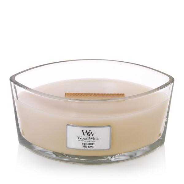 White Honey Kerzenglas Ellipse 453,6g mit Knisterdocht
