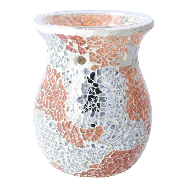 Coral & Silver Crackle Duftlampe