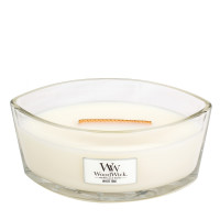 WoodWick® White Teak Kerzenglas Ellipse 453,6g mit Knisterdocht