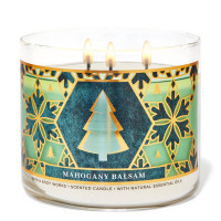 Bath & Body Works® Mahogany Balsam 3-Docht-Kerze 411g
