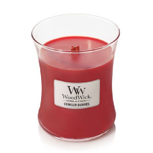 WoodWick® Crimson Berries Kerzenglas Mittel 275g mit...