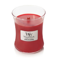 WoodWick® Crimson Berries Kerzenglas Mittel 275g mit Knisterdocht