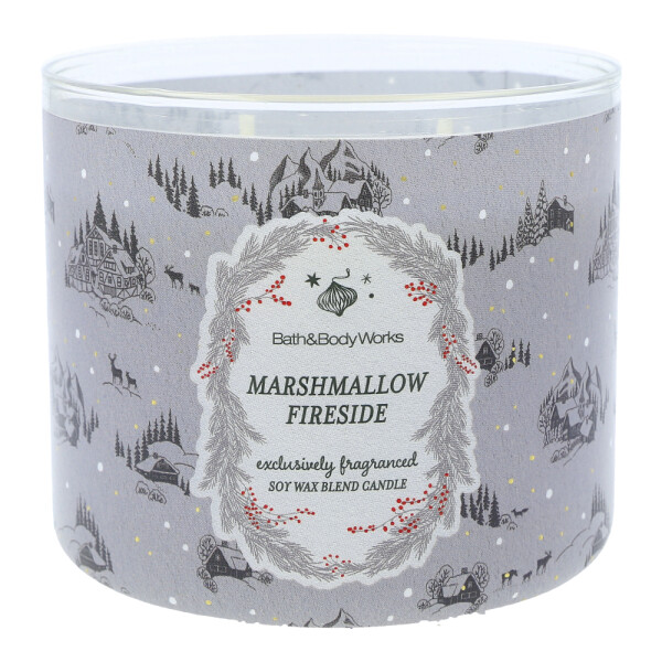 Marshmallow Fireside 3-Docht-Kerze 411g
