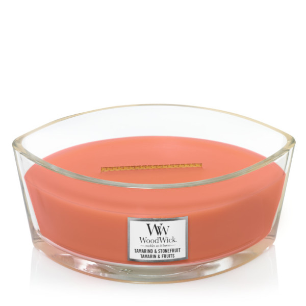 WoodWick® Tamarind & Stonefruit Kerzenglas Ellipse 453,6g mit Knisterdocht